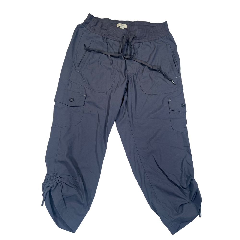 LL Bean Vista Camp Joggers Blue Gray Cargo Pants Hiking Outdoor Gorpcore XS